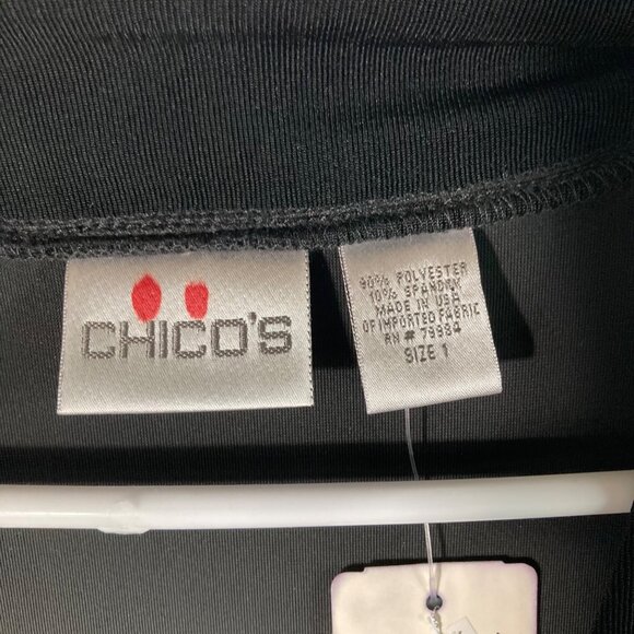 Womens Chicos Velvet Martha Jacket Button Close Black M NWT Polyester Spandex - Picture 6 of 10